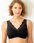 Soutien-gorge post-op&eacute;ratoire coton stretch forme foulard - sans armatures. (noir)