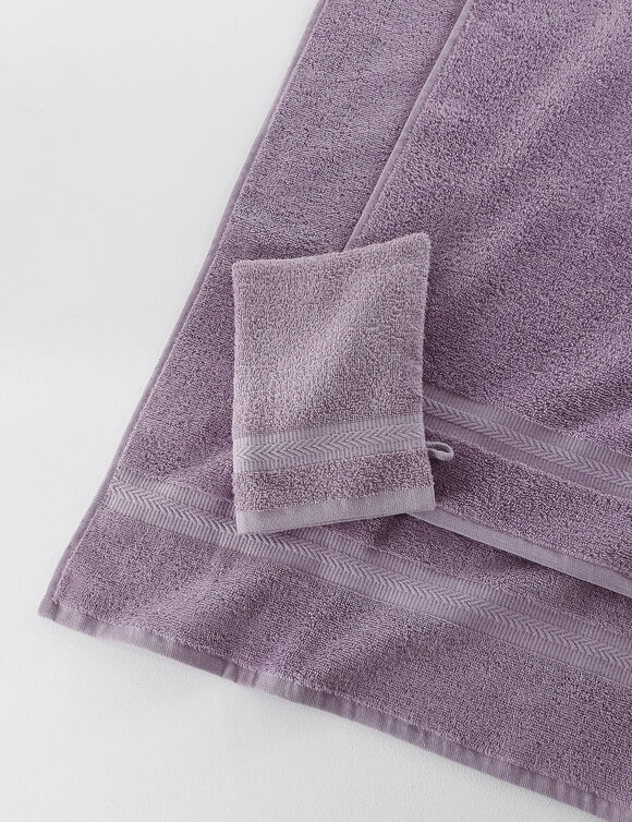 Collection serviettes de bain unies 420 g/m2 confort moelleux (lavande)