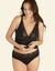 Culotte menstruelle ceinture dentelle - flux abondant (noir)