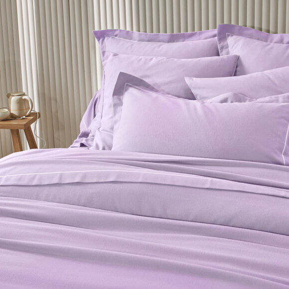 Linge de lit uni flanelle (lavande)