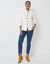 Cardigan in harig fantasietricot (ecru)
