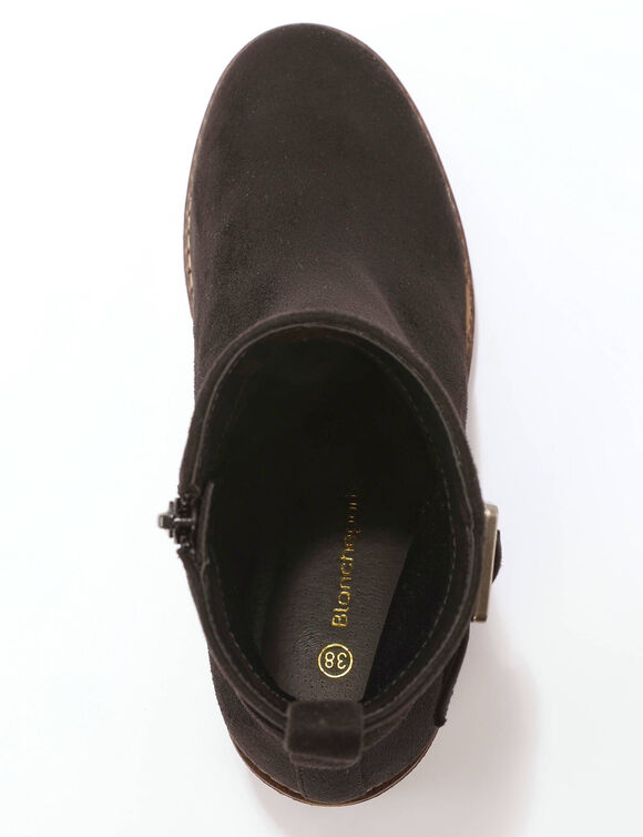 Boots compens&eacute;es (noir)