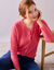 Cardigan met parelknopen en mohairtouch (blushroze)