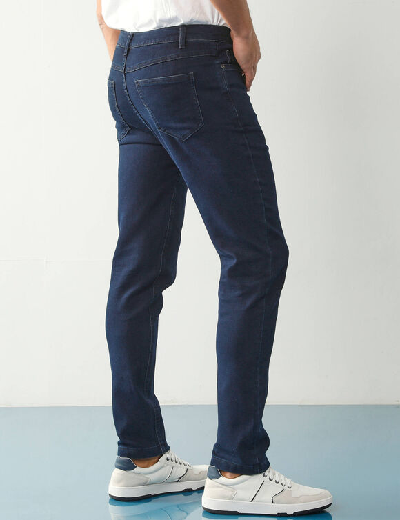 Pantalon effet jean denim l&eacute;ger ultra stretch - L28 (dark blue)
