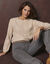 Pull manches marteau maille fantaisie (naturel)