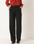 Pantalon large, fluide (noir)