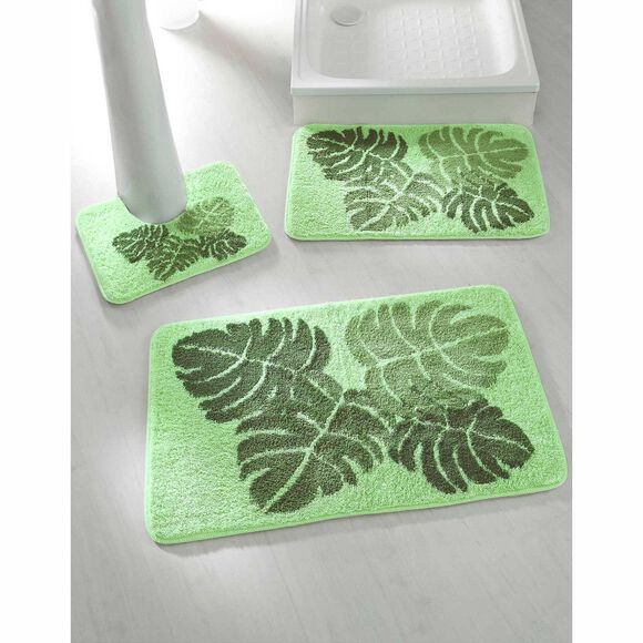Tapis de bain motif jungle (vert)