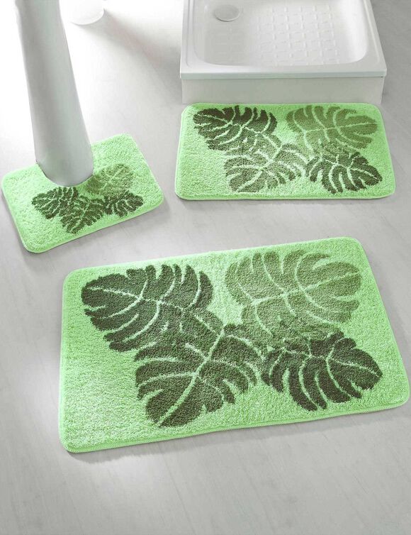 Tapis de bain motif jungle (vert)