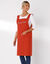 Tablier de cuisine japonais coton uni personnalisable (terracotta)