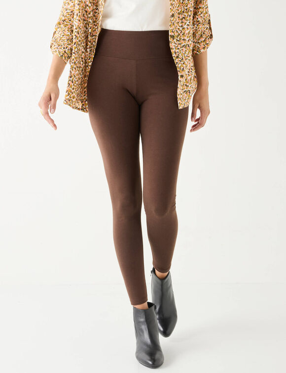 Legging taille haute, ventre plat (chocolat)