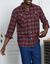 Geruit hemd in flanel - set van 3 (groen + bordeaux + marine)