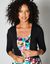 Bolero in soepel tricot met 3/4-mouwen (zwart)