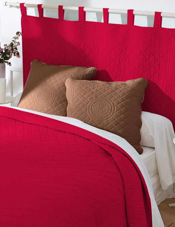 Effen hoofdeinde in katoen, boutisstijl, Cassandre (kersenrood)