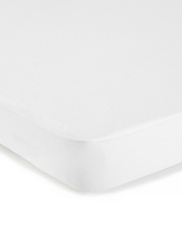 Matrasbeschermer in ondoorlatende microvezel, hoesmodel (wit)