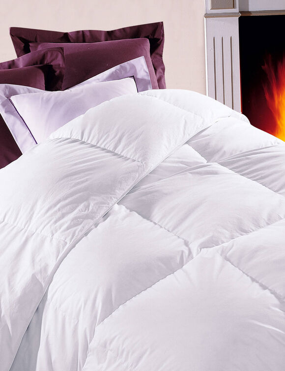 Luxe eendendonsdekbed voor een koele slaapkamer (wit)