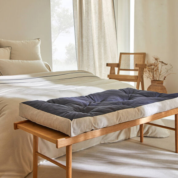 Lang vloerkussen, 'Timeless' collectie (CARBONGRIJS)