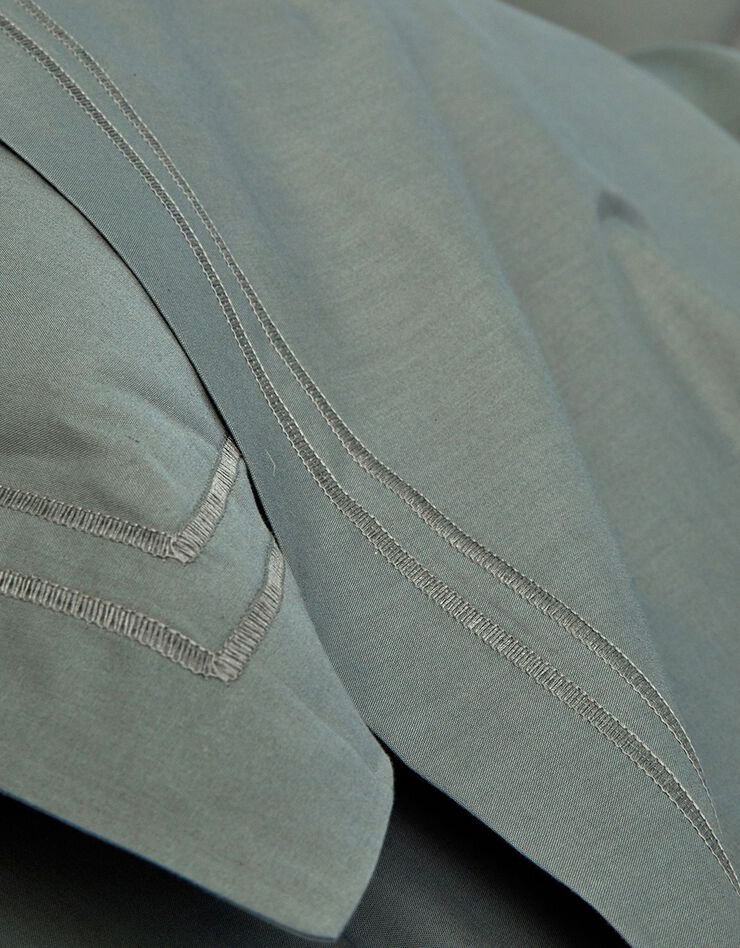Linge de lit uni percale (gris acier)