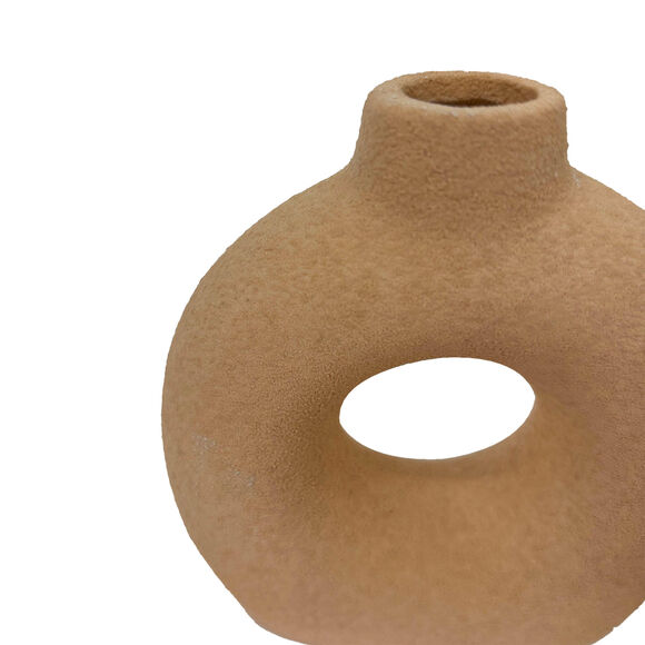 Soliflore style min&eacute;ral textur&eacute; - lot de 3 (sable)