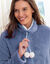 Robe de chambre maille polaire (bleu jean / &eacute;cru)