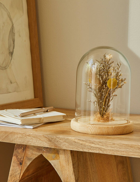 Globe de fleurs séchées (unique)
