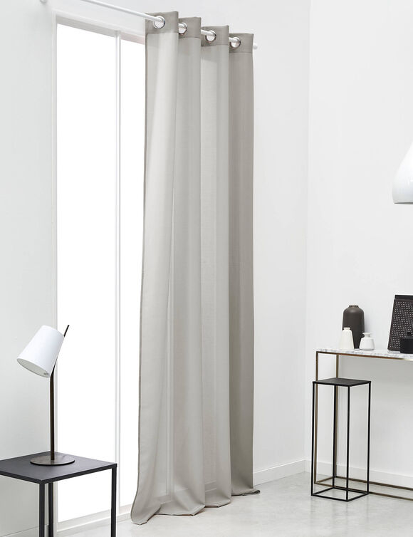 Rideau oeillets uni (naturel)