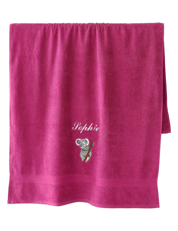 Éponge brodée koala personnalisé - 420 g/m² (bruyère)