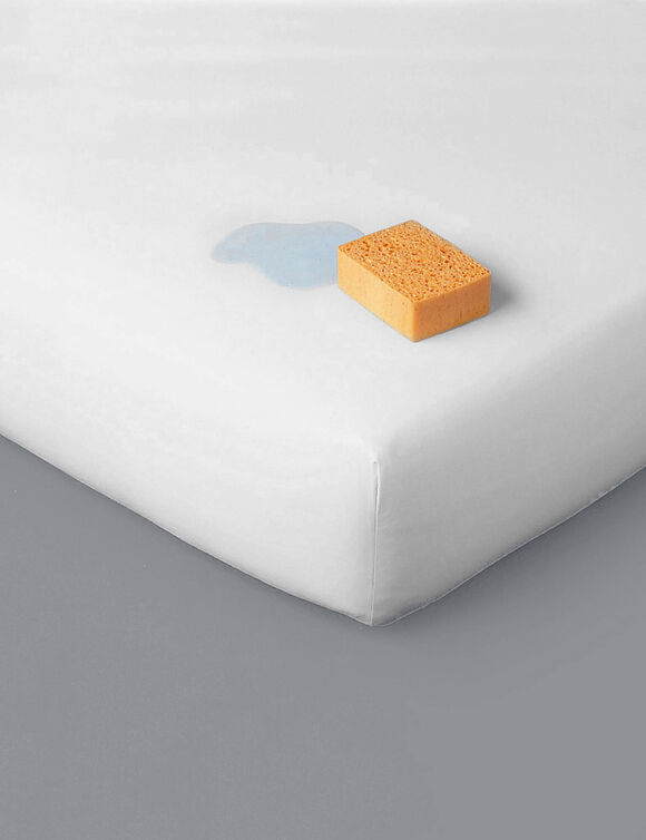 Matrasbeschermer in ondoorlatend pvc (wit)