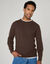 Pull col rond 80% laine (marron)