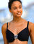 Effen bikinibeha met beugels en drapering (zwart) Effen bikinibeha met beugels en drapering (zwart)