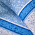 Bedlinnen Constance met bladerenprint, in katoen (blauw)