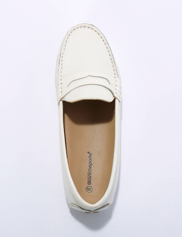 Mocassins in leer (wit)