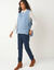 Pull sans manches, forme boite (bleu chiné)