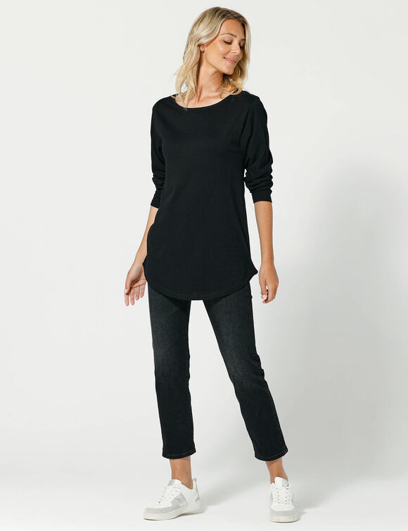 T-shirt manches longues (noir)