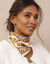Foulard in katoen met Indische print (karamel / roze)