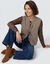 Oversized vest met strikjes, zonder mouwen (chin&eacute; taupe)