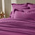 Linge de lit uni flanelle (prune)
