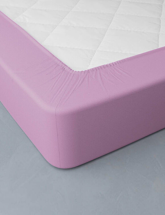 Drap-housse uni jersey bonnets 26 cm (lavande)