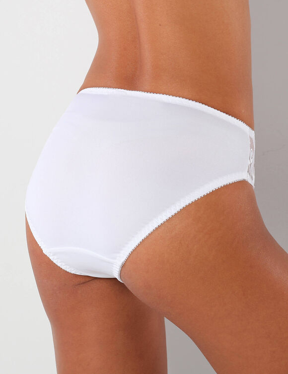 Broekje in microvezel en geborduurde tule Sienne - set van 2 (zwart + wit)