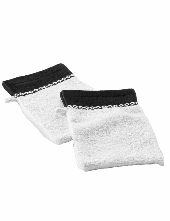 Éponge unie 450 g/m² liteau jacquard confort moelleux (blanc)