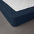 Drap-housse uni jersey 130g/m&sup2; - bonnet 40 cm (bleu encre)