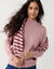 Pull col montant, laine d'agneau (rose poudr&eacute;)