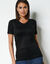 T-shirt met korte mouwen, 'tweede huid'-warmte en kanten details (zwart)