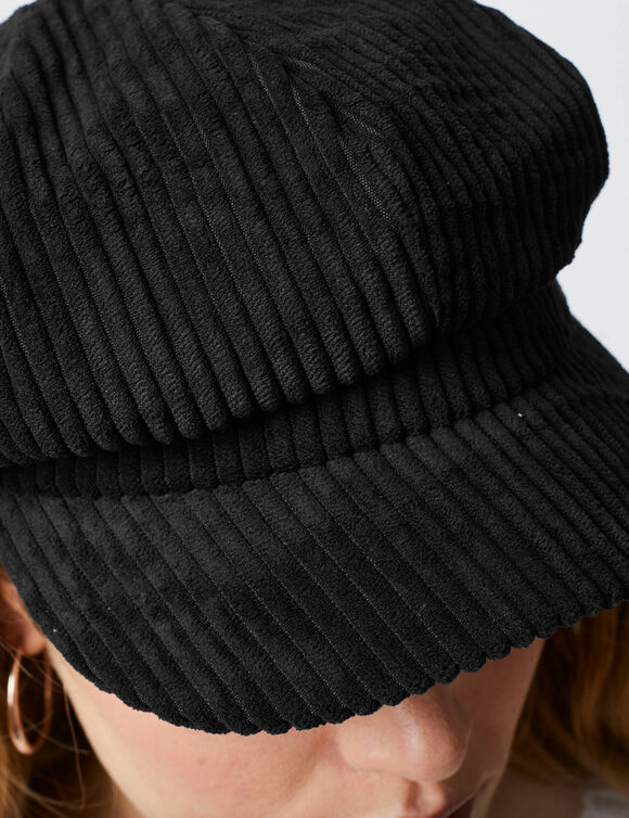 Casquette velours réglable (noir)