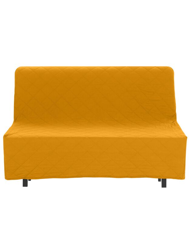 Housse canapé BZ coton bachette uni matelassé (jaune)