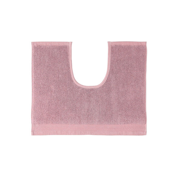Tapis de bain &eacute;ponge liteau chevron (rose gris&eacute;)