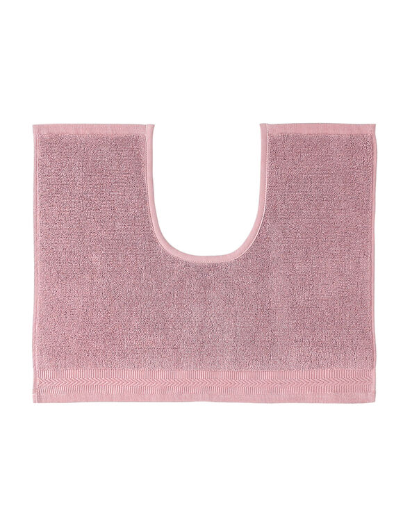 Tapis de bain &eacute;ponge liteau chevron (rose gris&eacute;)