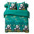 Linge de lit imprim&eacute; Pandi, polycoton (vert)