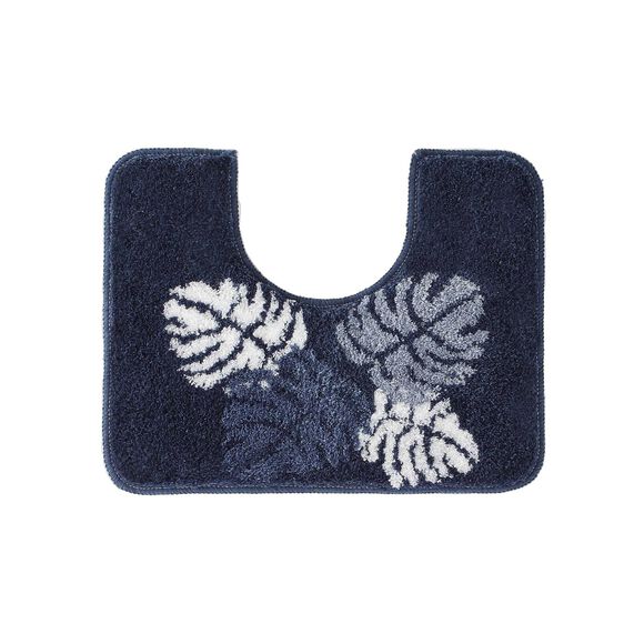 Tapis de bain motif jungle (bleu)