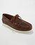 Bootschoenen in leer (bruin)