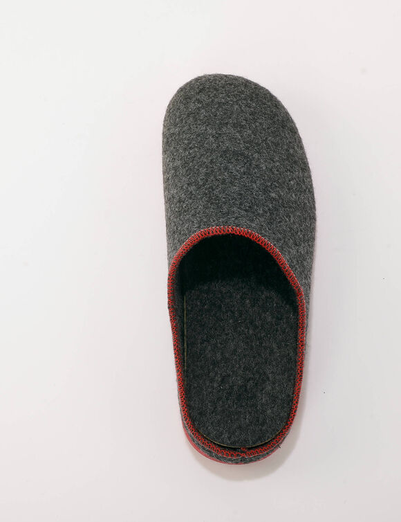 Tweekleurige herenslippers in clawnvorm (donkergrijs)